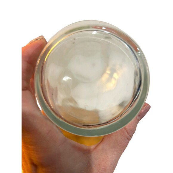 Vtg Crystal Clear Handcrafted Tumble Up Bedside Carafe Pink Floral Turkey Made - Picture 7 of 11